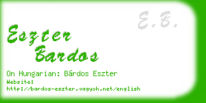 eszter bardos business card